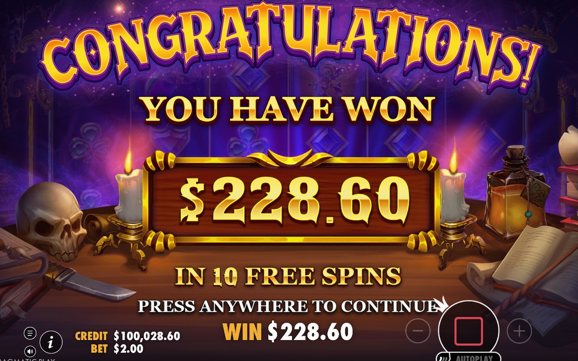 Winning combination paid on the 6x4 grid